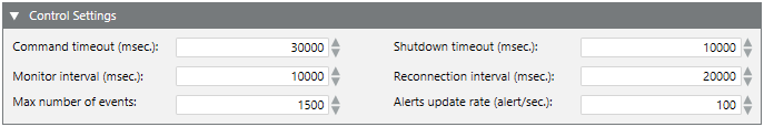 XNET Driver Control Settings