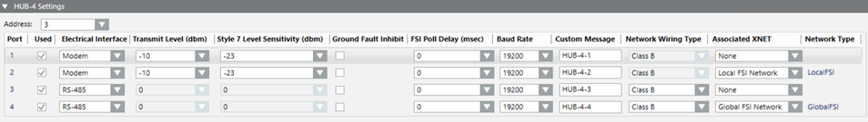 HUB-4 Settings